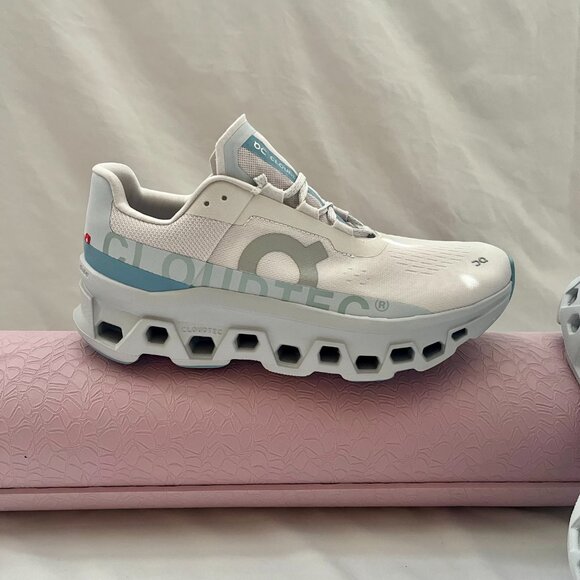 On Cloudmonster Blue and White Women’s Size 10.5 - Never worn outside - Picture 3 of 7